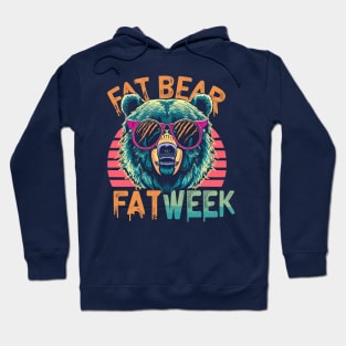 fat bear week retrowave Hoodie